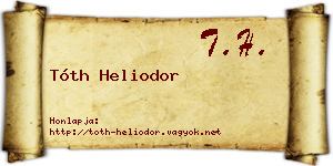 Tóth Heliodor névjegykártya