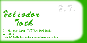 heliodor toth business card